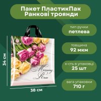 Пакет ПластикПак Ранкові троянди 38х34 см (4691)
