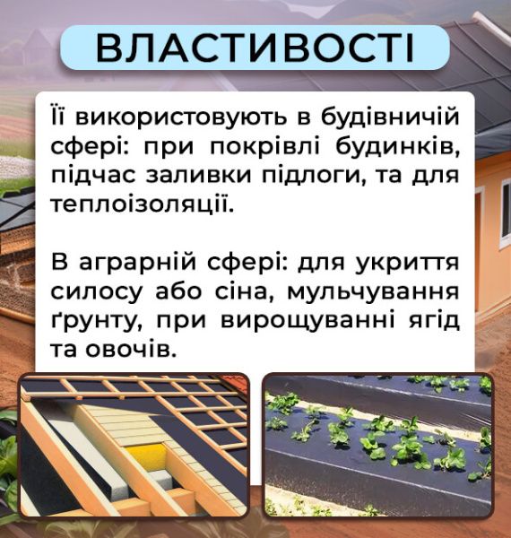 Плівка поліетиленова Чорний 1.5х100 м 150 мкм (0347)