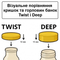 Банка скляна Медова 200 мл DEEP Твіст 63 (4713)