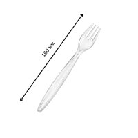 Виделка одноразова Андрекс Premium 160 мм Прозора (5643)