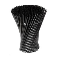 Соломка з вигином d5 210 мм 200 шт Чорний (6686)