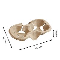 Підстаканник паперовий на 2 стакани (3413)