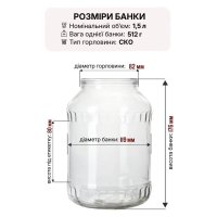 Банка скляна 1.50 л СКО (0794)