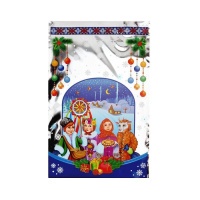 Пакет новорічний фольгований 25х40 см 100 шт. (4080)