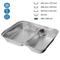 Контейнер алюмінієвий LF-680 2 секції 350+450 мл (4606)