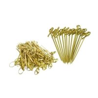 Шпажка Вузлик солома натуральна 9 см 100 шт (7259)