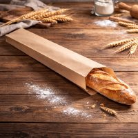 Пакет саше багет бурий 9х46х4 см 100 шт (1435)