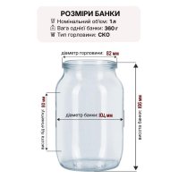 Банка скляна 1.00 л СКО (0792)