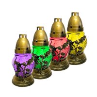 Свічка лампадка скло Троянда d 9 см h 18 см (3910)