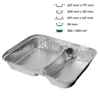Контейнер алюмінієвий LF-680 2 секції 350+450 мл (4606)