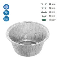 Контейнер алюмінієвий C1G круглий Жульєн 135 мл  (9158)
