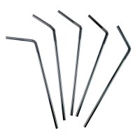 Соломка з вигином d6 250 мм 100 шт чорна (9767)