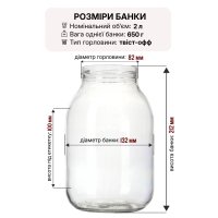 Банка скляна 2.00 л Твіст 82 мм (0797)
