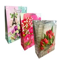 Пакет паперовий подарунковий Квіти 30х40 см (5542)