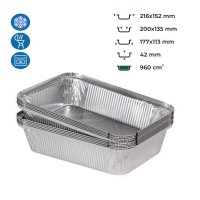 Контейнер алюмінієвий R26L прямокутний 960 мл (4282)