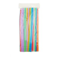 Соломка з вигином d6 250 мм 100 шт кольорова (0229)