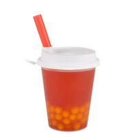 Стакан Bubble Tea з кришкою матовий 400 мл (7236)