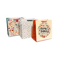 Пакет подарунковий паперовий 16х16х8 см (6252)