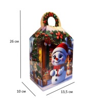 Новорічна коробка Сніговики 700 гр (2432)