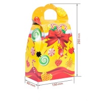 Новорічна коробка Сумка Жовта 800 гр (3052)