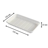 Тарілка одноразова прямокутна 155х225 мм (3344)