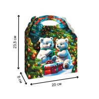 Новорічна коробка Ельф і ведмедики 800 гр (2321)