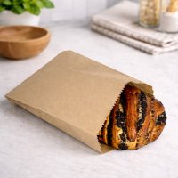 Крафтовий пакет з ручками 17×23×5,5 см уп. 100 шт Бурий (6678)