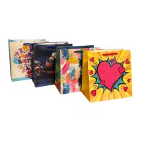 Пакет подарунковий паперовий 16х16х8 см (6252)