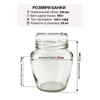 Банка скляна глечик 0.314 л Твіст 63 мм (3349)