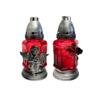 Свічка лампадка Янгол Червона d 9 см h 18 см (3907)