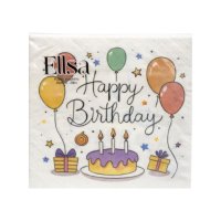 Серветка Ellsa Happy Birthday 20 шт двошарова (1824)