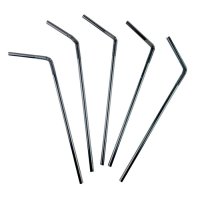 Соломка з вигином d6 250 мм 100 шт чорна (9767)