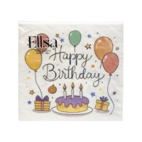 Серветка Ellsa Happy Birthday 20 шт двошарова (1824)