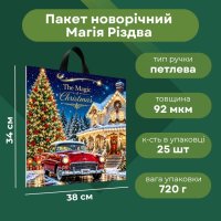 Пакет новорічний ПластикПак Магія Різдва 38х34 см (7706)
