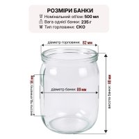Банка скляна 0.5 л СКО (0790)