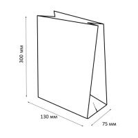 Пакет паперовий білий 13х30х7.5 см (9468)