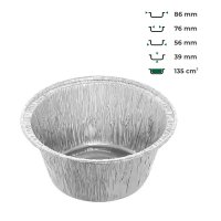 Контейнер алюмінієвий C1G круглий Жульєн 135 мл  (9158)