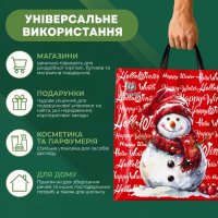 Пакет новорічний ПластикПак Сніговик 40х42 см (7759)