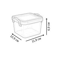 Контейнер харчовий квадратний з ручками LUX 0,4 л (3432)