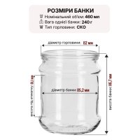 Банка скляна 0.46 л СКО (8175)