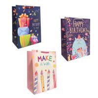 Пакет паперовий подарунковий 35х25х15 см (6238)