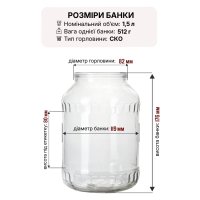 Банка скляна 1.50 л СКО (0794)