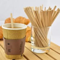 Мішалка для кави дерев'яна шліфована 14 см 700 шт. (2170)