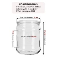 Банка скляна 0.46 л СКО (8175)