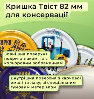 Кришка для консервації Патріотична Твіст 82 мм (7694)