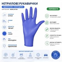 Рукавички нітрилові Nitrylex 100 шт L (2242)