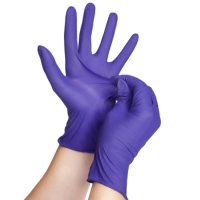 Рукавички нітрилові фіолетові MediPlus 100 шт  S (1957)