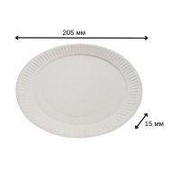 Тарілка паперова 225 мм  (3676)