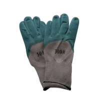 Рукавиці робочі утеплені сірі з латексним покриттям (1404)