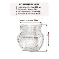 Банка скляна Фрукти 0.200 л Твіст 66 мм (7081)